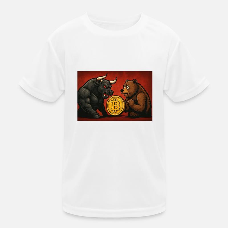Bitcoin Bull vs. Bear Kinder Funktions-T-Shirt