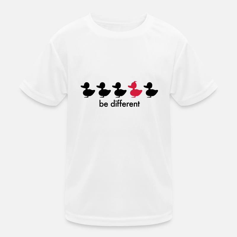 be different Ente Entchen Irokese Schnabel Punk Kinder Funktions-T-Shirt