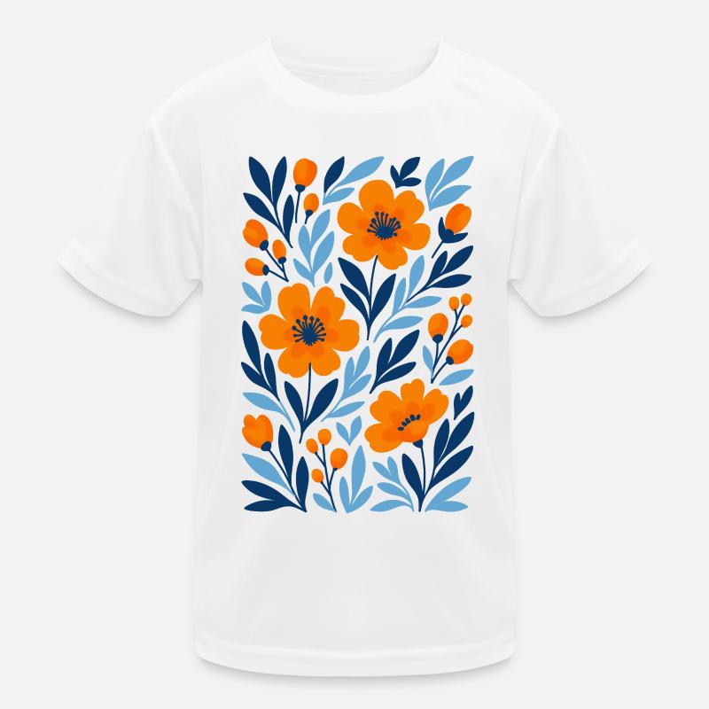 Fleurs graphiques - Design floral moderne T-shirt sport Enfant