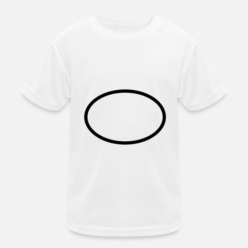 Oval circle geometry Kids Functional T-Shirt