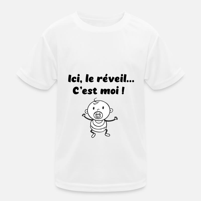 Ici, le réveil c'est moi ! bébé lolette T-shirt sport Enfant