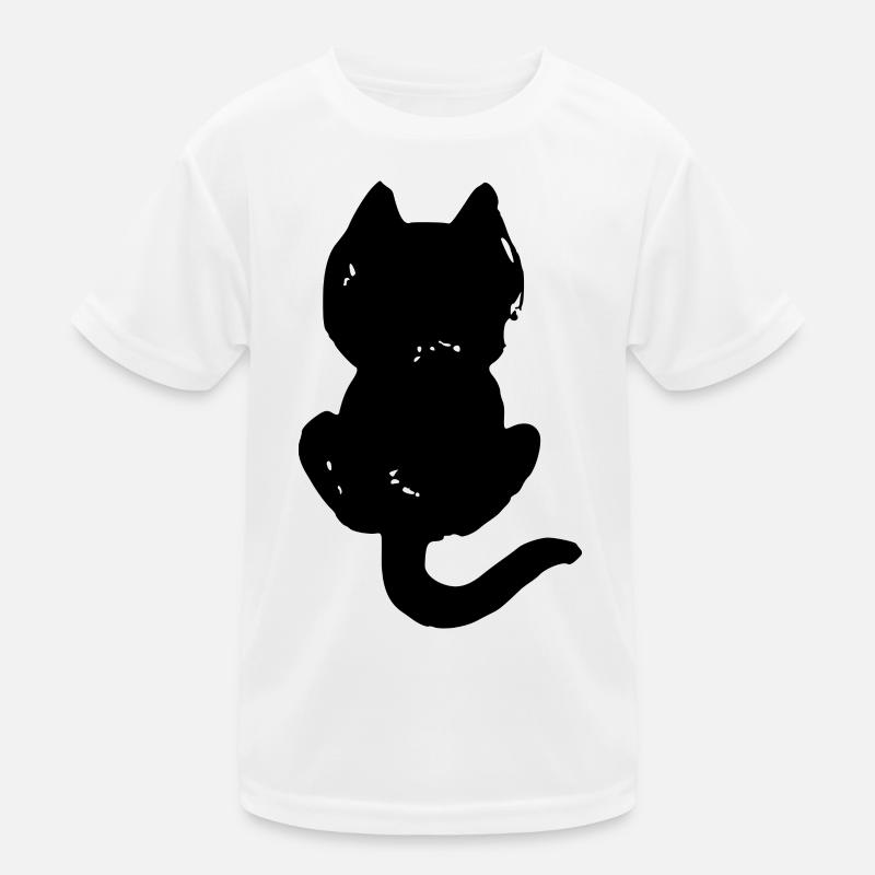 Cat cool silhouette Kids Functional T-Shirt