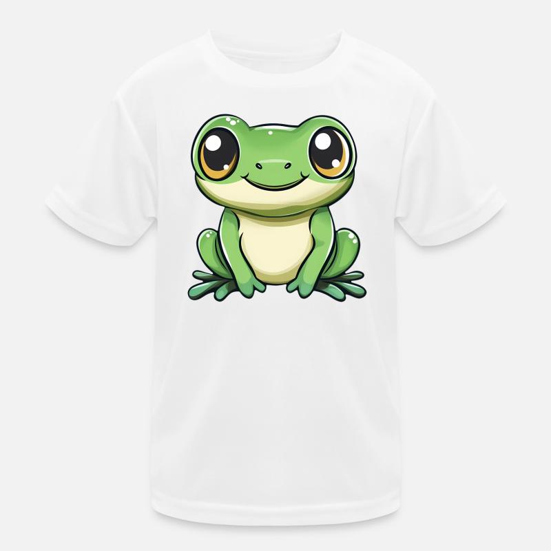 mignon grenouille - Vert - Design joyeux. T-shirt sport Enfant