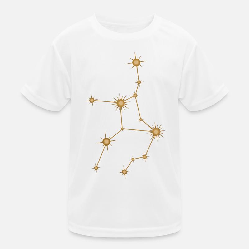 Étoile Constellation Vierge Zodiaque Signe de naissance Doré T-shirt sport Enfant
