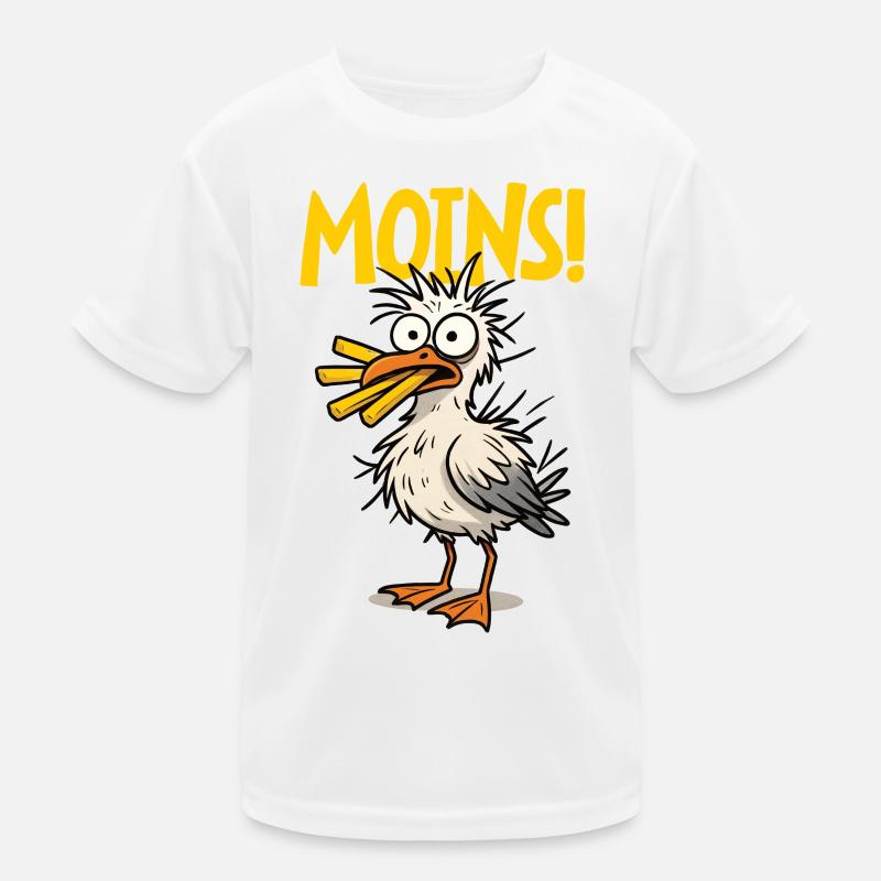 Moins drôle mouette avec frites T-shirt sport Enfant