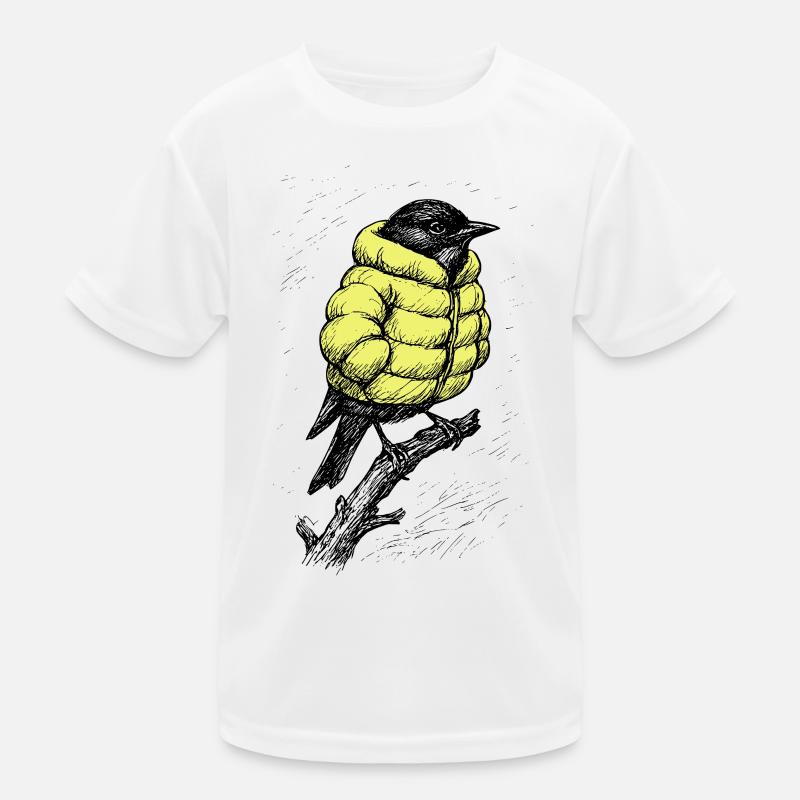 Winter Vögelchen Kinder Funktions-T-Shirt