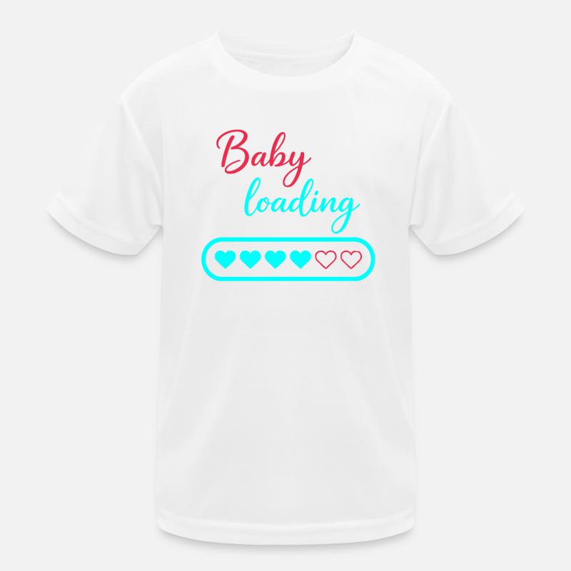 Baby Loading Neon Hearts Kinder Funktions-T-Shirt