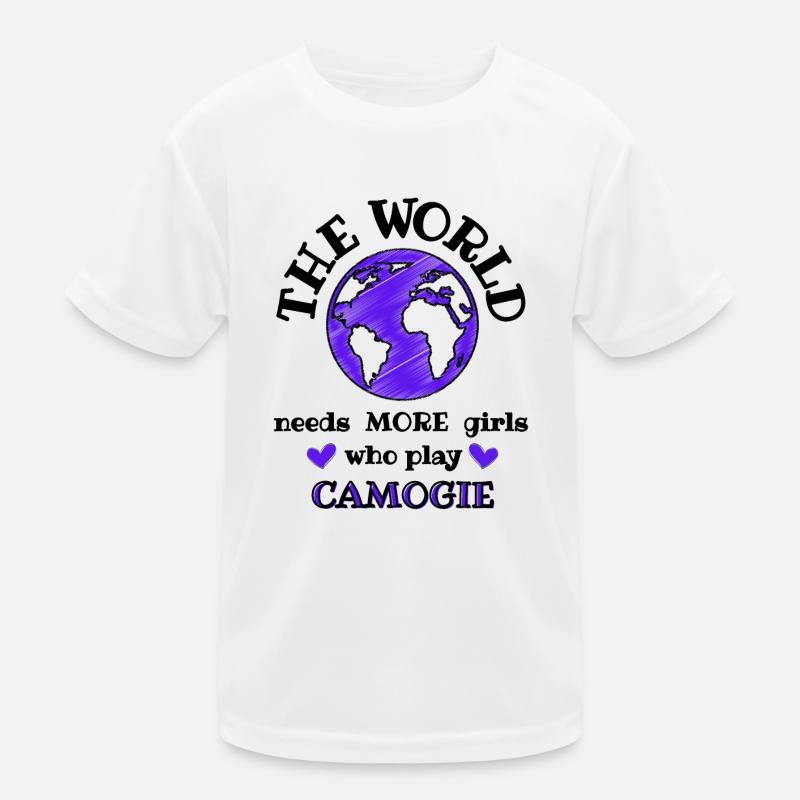 The world needs more girls who play camogie. Kids Functional T-Shirt