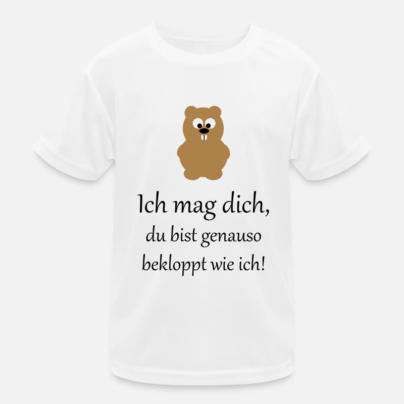 Spruch ich mag dich 2 Kinder Funktions-T-Shirt