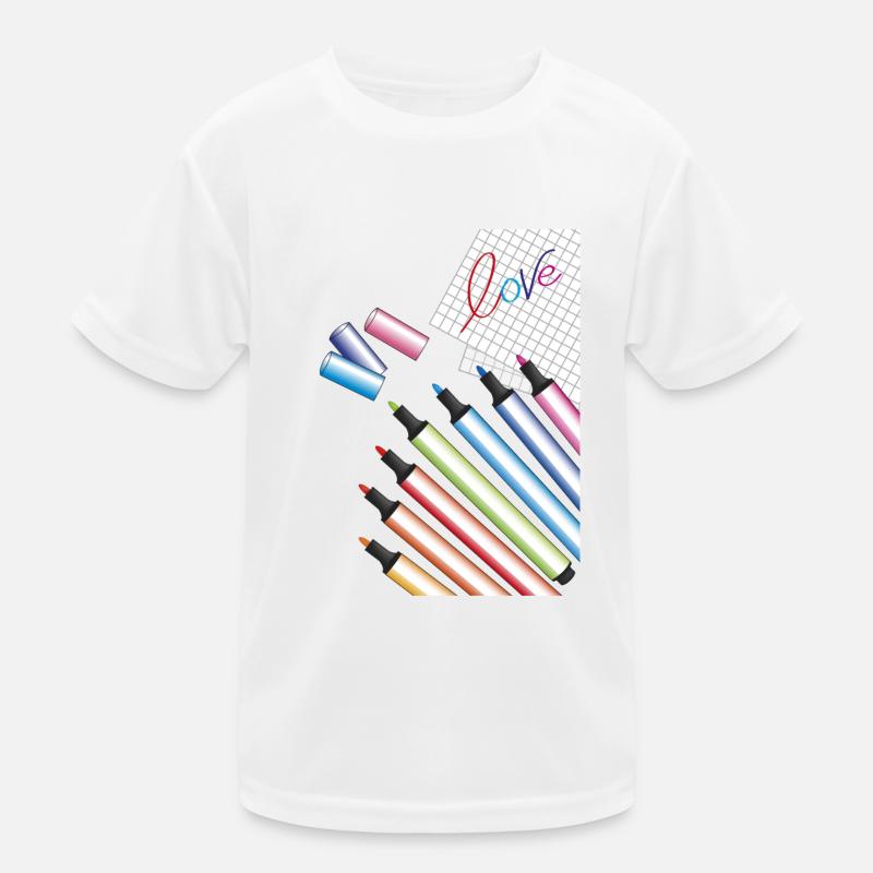 amour écrit T-shirt sport Enfant