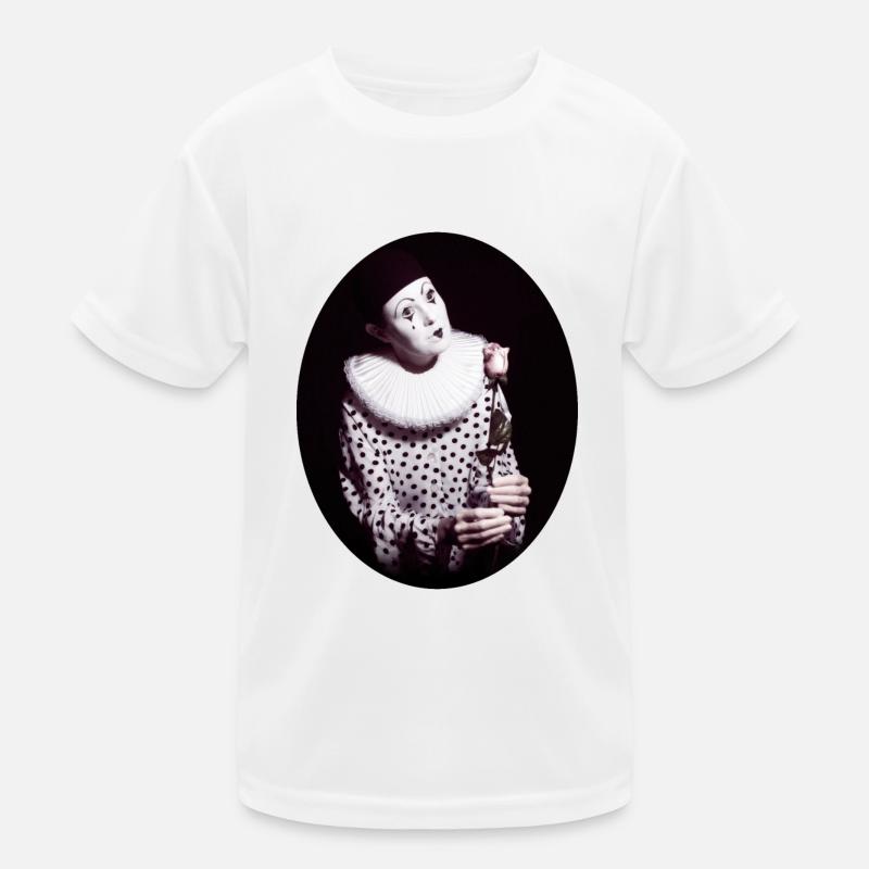 Pierrot with Rose Kids Functional T-Shirt