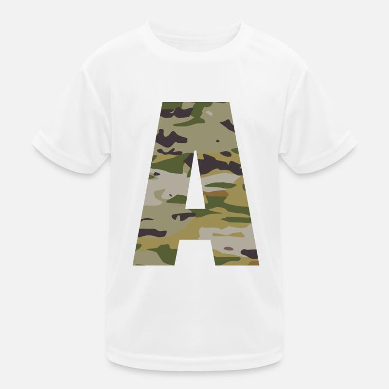 Camouflage letter A Kids Functional T-Shirt