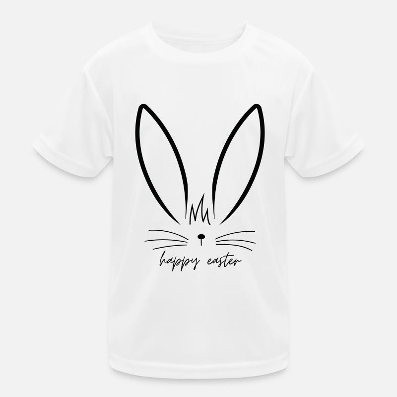 Minimal Bunny - Happy Easter Kinder Funktions-T-Shirt