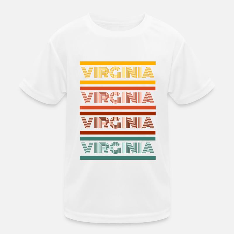 Texte de Virginie dans un design de couleur différente T-shirt sport Enfant