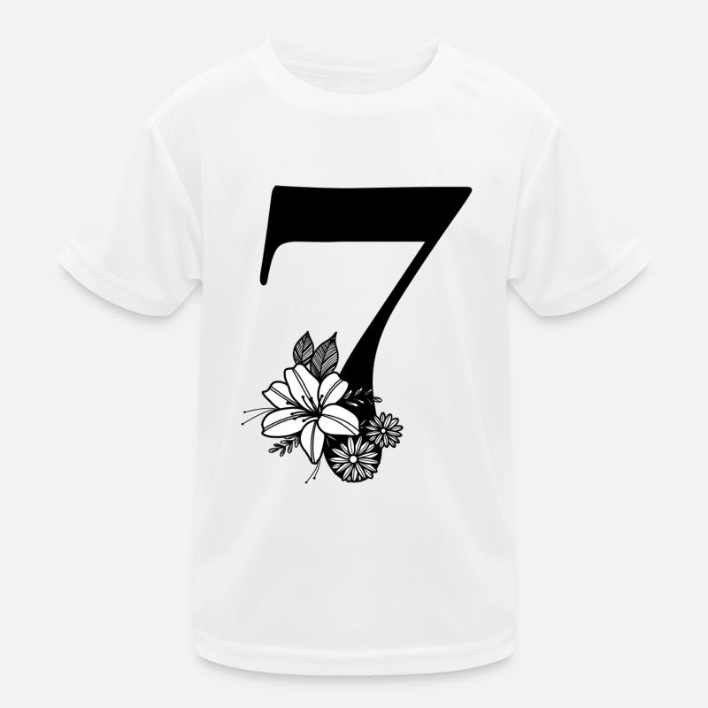 Zahl 7 Kinder Funktions-T-Shirt