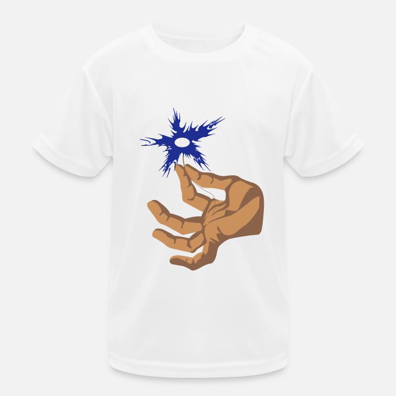 main doigts serrés fleur T-shirt sport Enfant