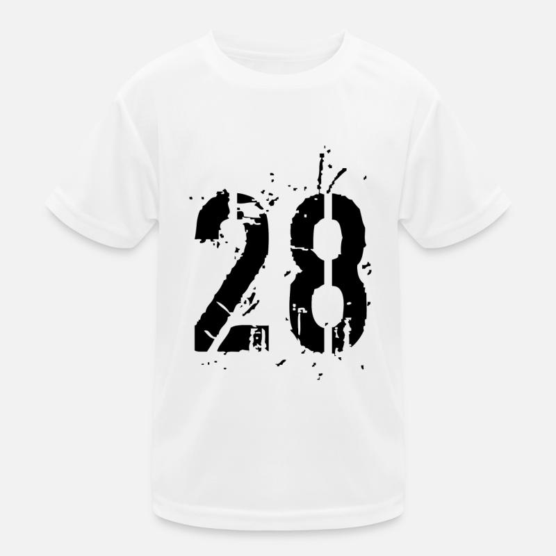 28 Nummer 28 Kinder Funktions-T-Shirt