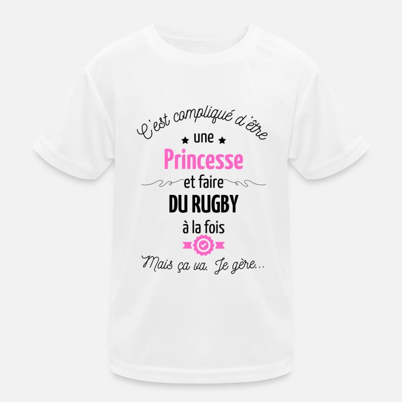 princesse et Rugby T-shirt sport Enfant