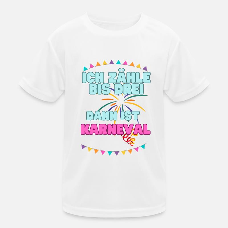 Carnival sayings "I count to three carnivals" Kids Functional T-Shirt