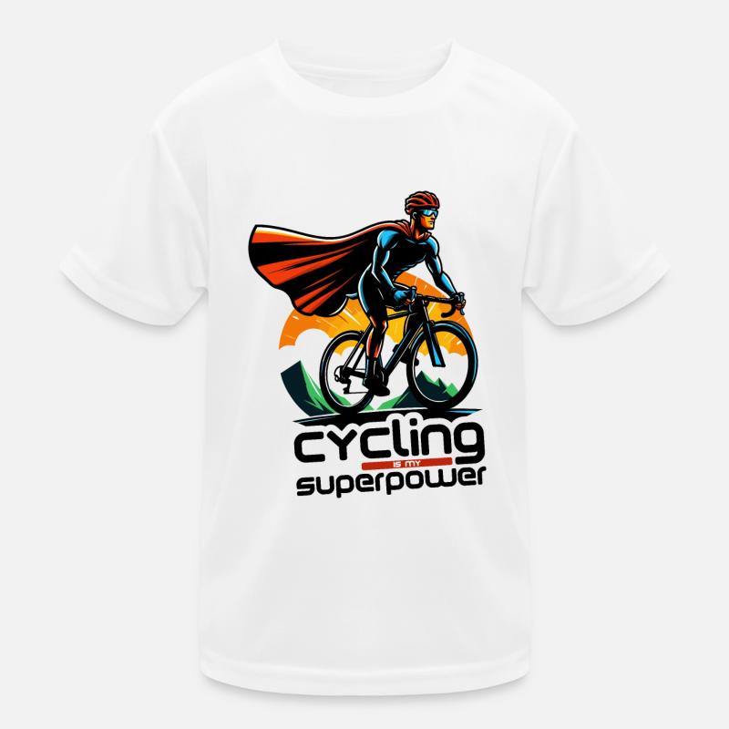 Superpower-Radfahrer Kinder Funktions-T-Shirt