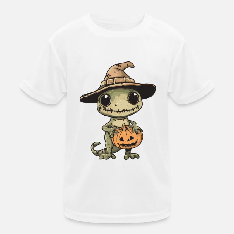 Lézard Halloween Bande dessinée drôle T-shirt sport Enfant
