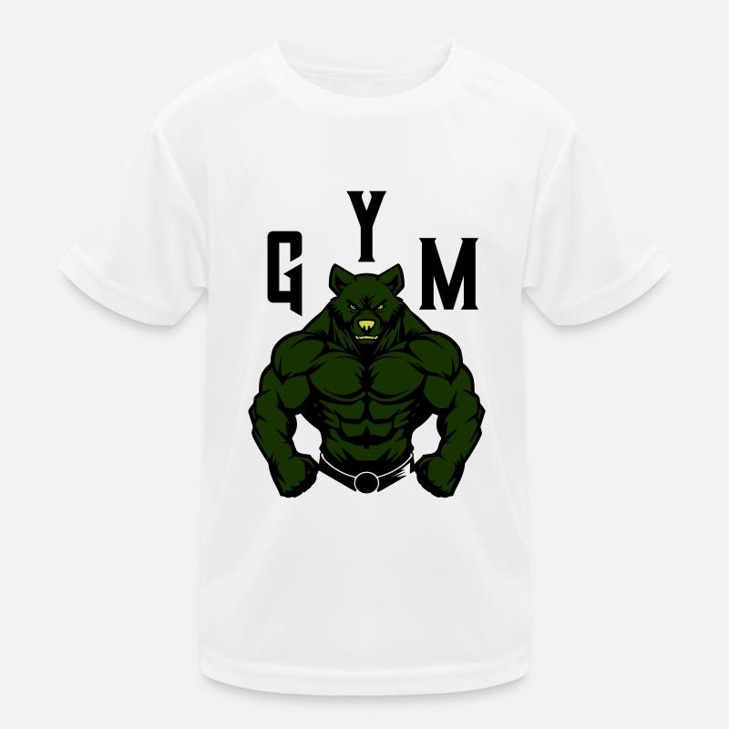 bär comic gym beast Kinder Funktions-T-Shirt