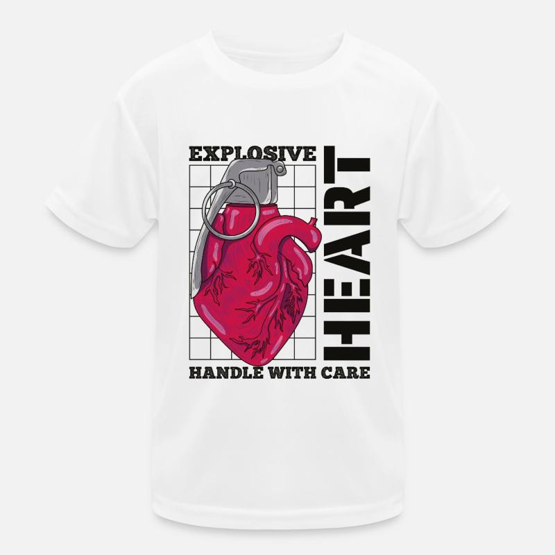 Explodierendes Herz Kinder Funktions-T-Shirt