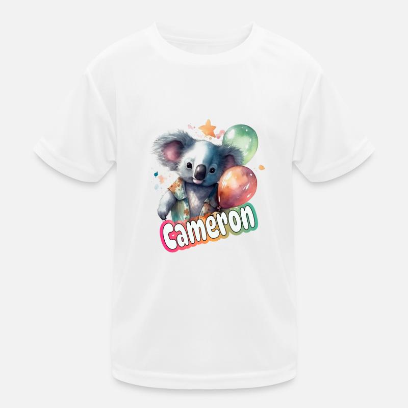 CAMERON - Schöner Junge Name mit süßem PANDA Kinder Funktions-T-Shirt