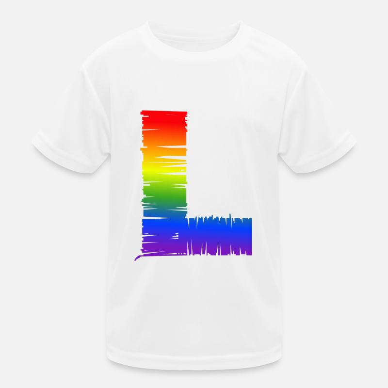 Rainbow L Kids Functional T-Shirt