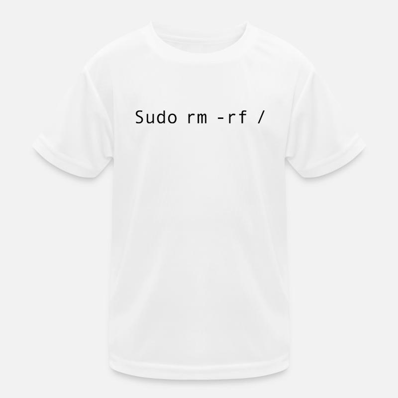 Linux Coding Sudo rm -rf / T-shirt sport Enfant