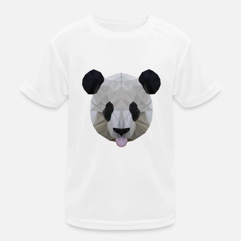 Polygon Panda Kinder Funktions-T-Shirt