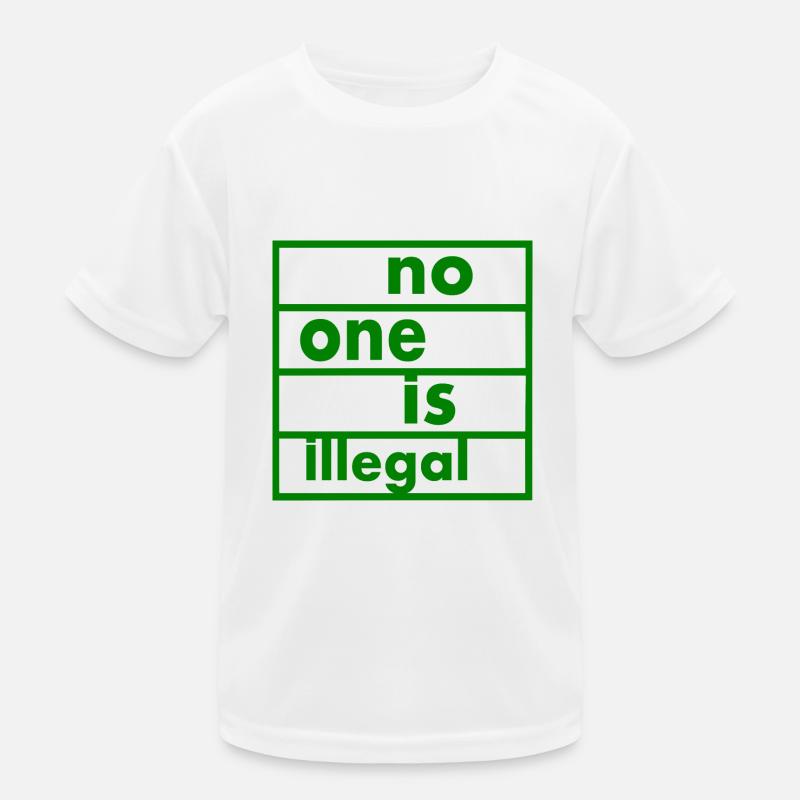 No one is illegal Kinder Funktions-T-Shirt