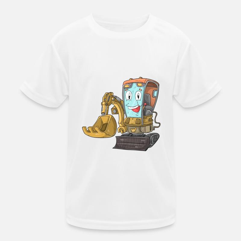 Bagger mit Gesicht Kinder Funktions-T-Shirt