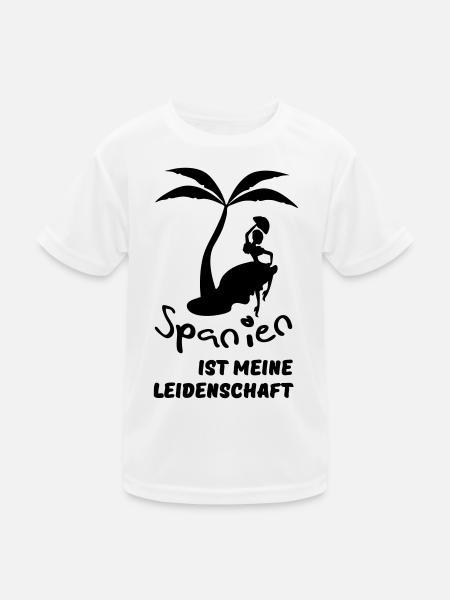 Spanien - meine Leidenschaft Urlaub Geschenk - Kinder Funktions-T-Shirt - Weiß