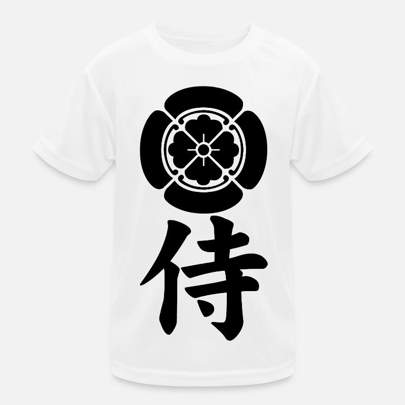 Samurai-Emblem des Oda-Clans (schwarz) Kinder Funktions-T-Shirt