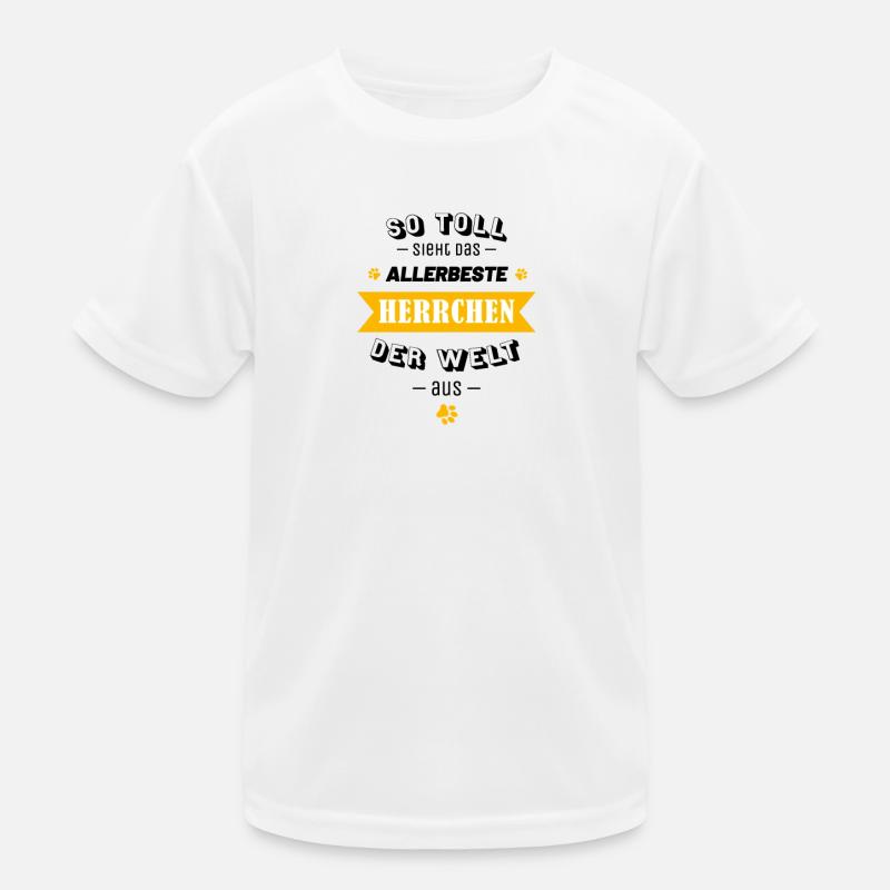 So toll sieht das allerbeste Herrchen der Welt aus Kinder Funktions-T-Shirt