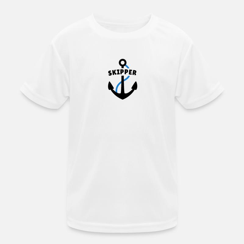 Skipper - Kinder Funktions-T-Shirt - Weiß