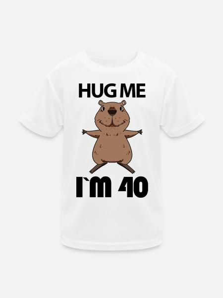 40 Geburtstag - 40 Jahre - Umarmung - Kinder Funktions-T-Shirt - Weiß