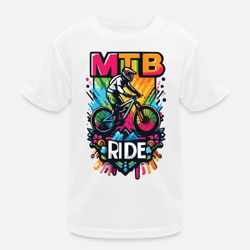 Vibrant Balade en VTT Illustration T-shirt sport Enfant