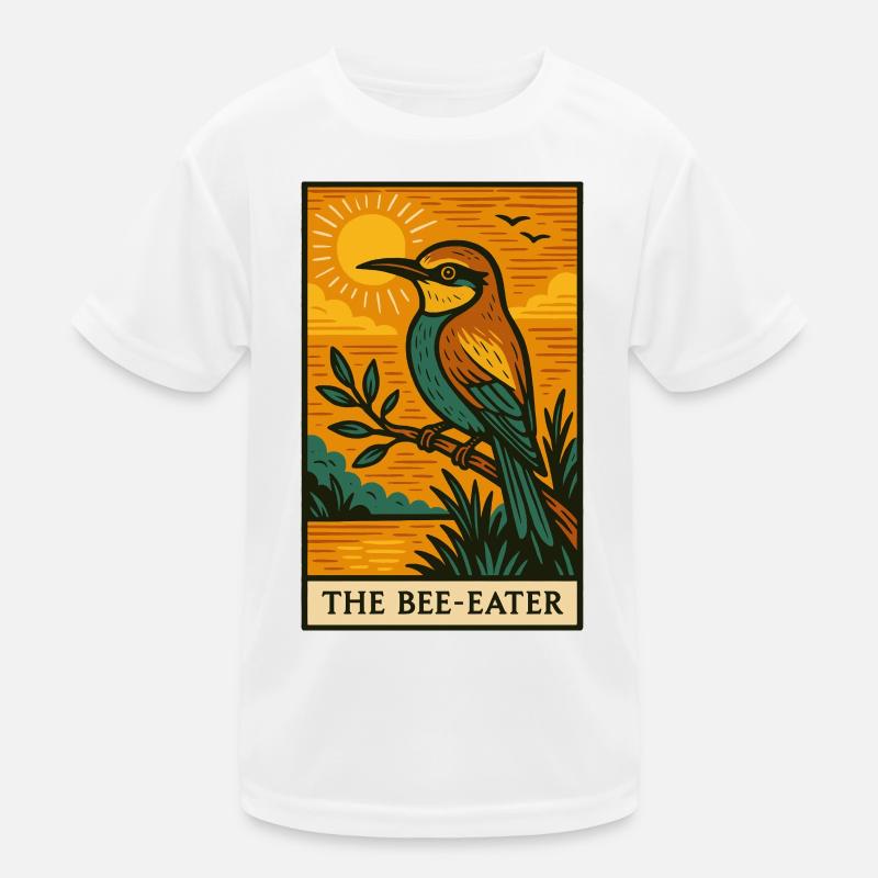 The Bee-Eater Sunset Illustration - Kids Functional T-Shirt - white