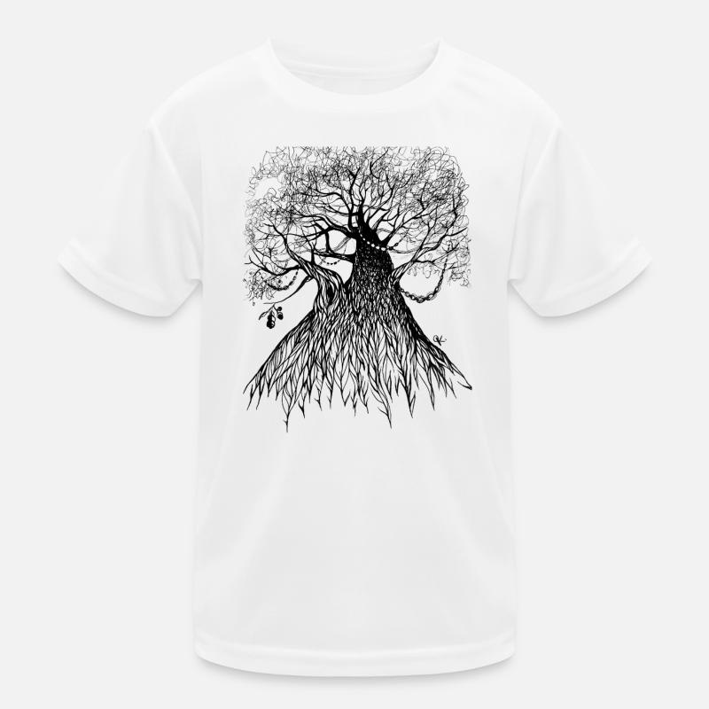 Baum Eiche Froschperspektive Kinder Funktions-T-Shirt