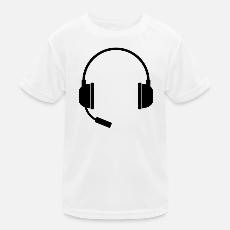Headset mit Mikrofon Kinder Funktions-T-Shirt