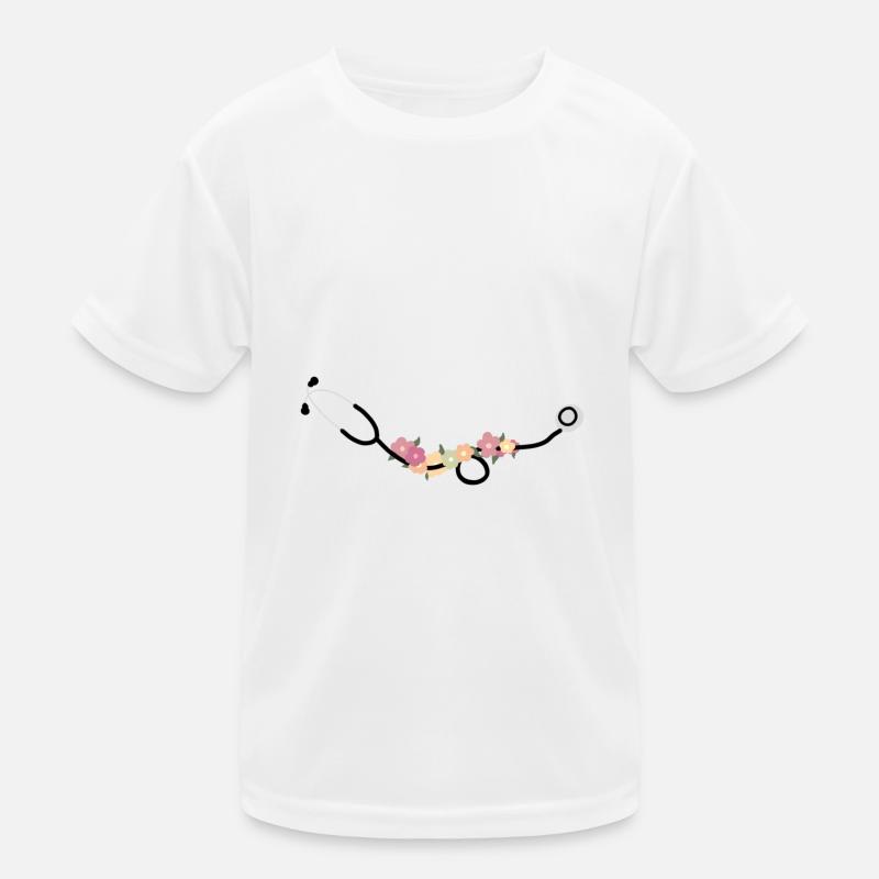 Stéthoscope avec des fleurs T-shirt sport Enfant