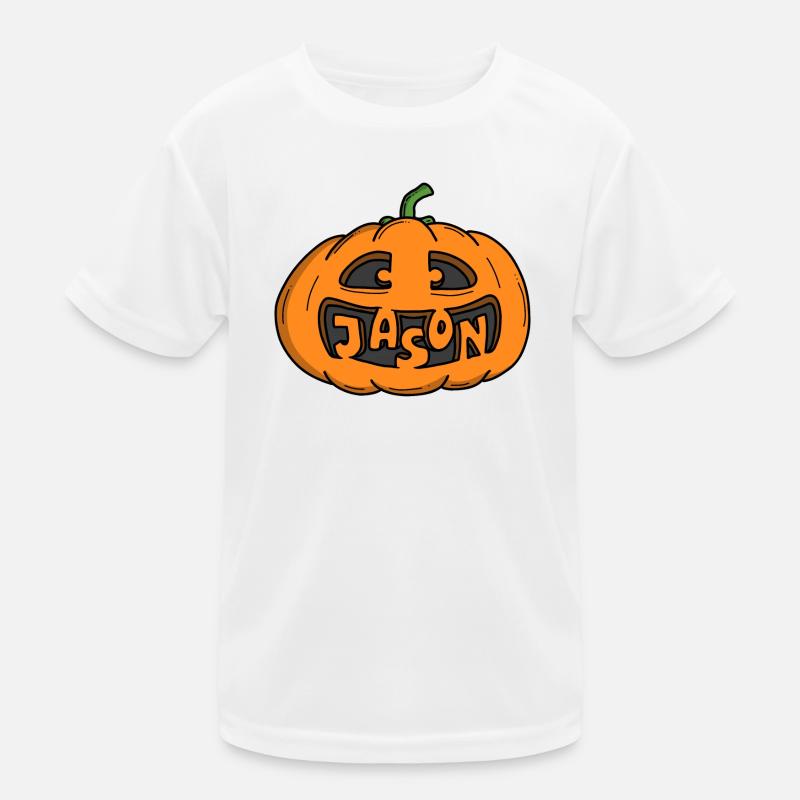 Jason Halloween Pumpkin Kids Functional T-Shirt