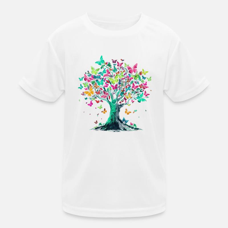 Butterfly Tree Nature Predator Insect Kids Functional T-Shirt