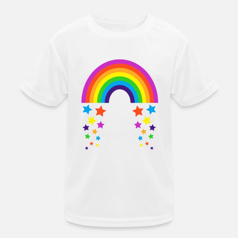Kidcore Regenbogen Sterne Regnen Geschenk Idee Kinder Funktions-T-Shirt