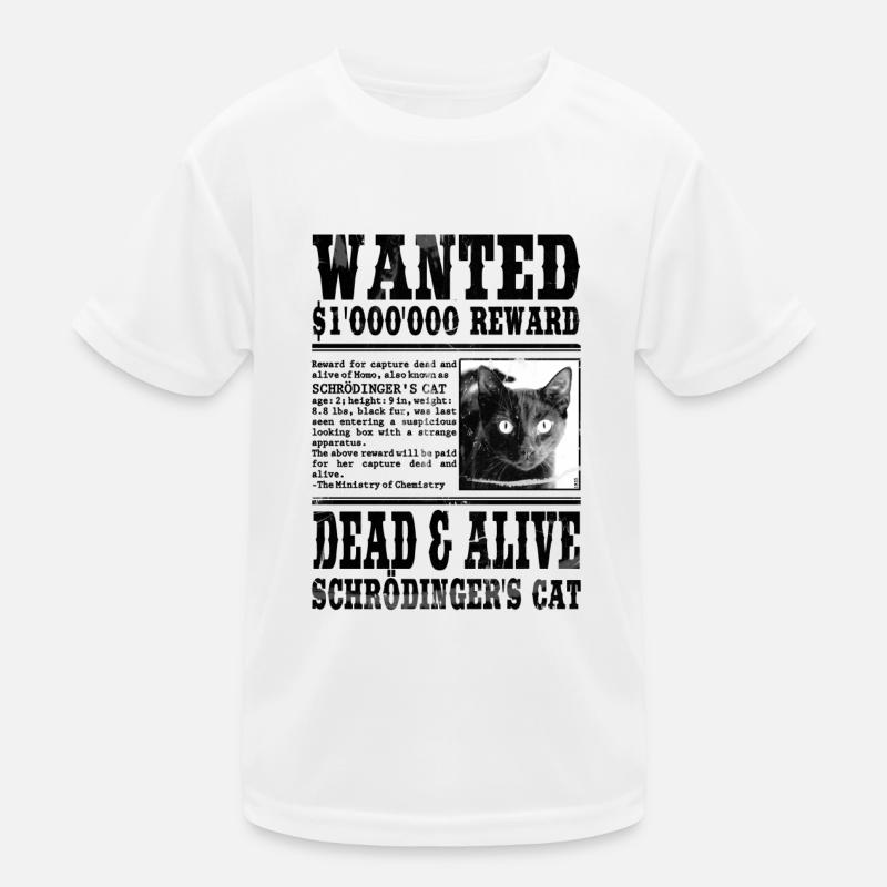 le chat de schrödinger noir T-shirt sport Enfant
