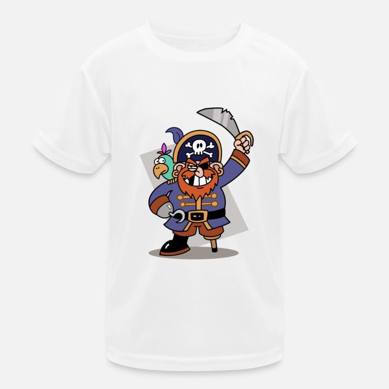 Écart de dent de pirate avec agallo de couleur T-shirt sport Enfant