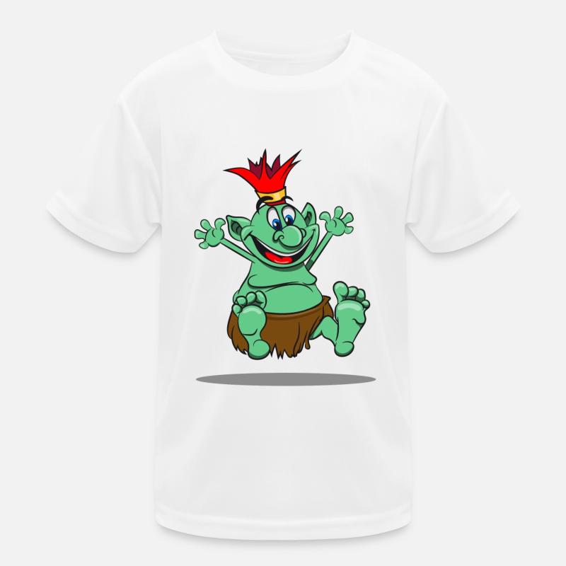 troll drôle de bande dessinée joie spitzohr maerchen forest T-shirt sport Enfant