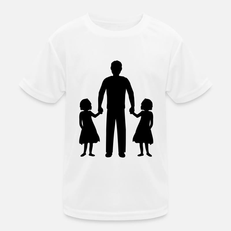 Papa Töchter Zwillinge Kinder Funktions-T-Shirt